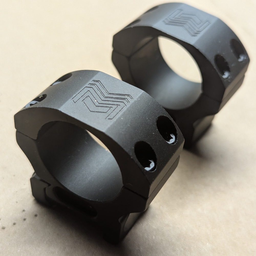 Black Tactical 1-inch Scope Rings